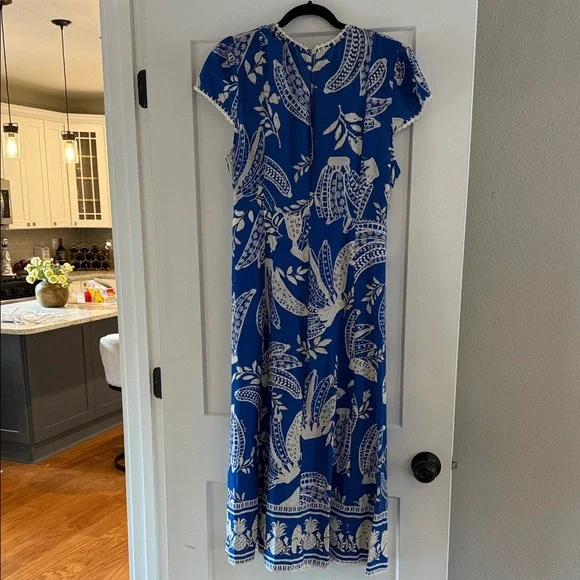 FARM Rio Blue and White Midi Dress - Picture 5 of 5
